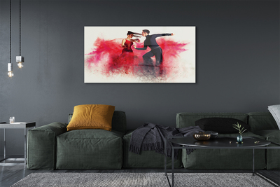 Acrylic print Red smoke people