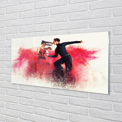 Acrylic print Red smoke people