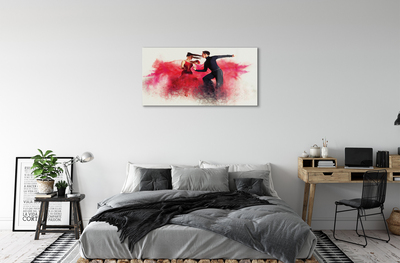 Acrylic print Red smoke people