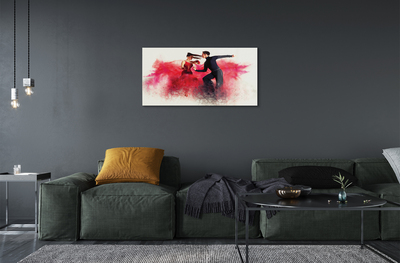 Acrylic print Red smoke people