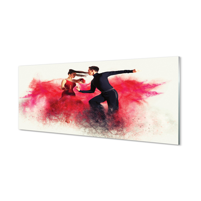 Acrylic print Red smoke people