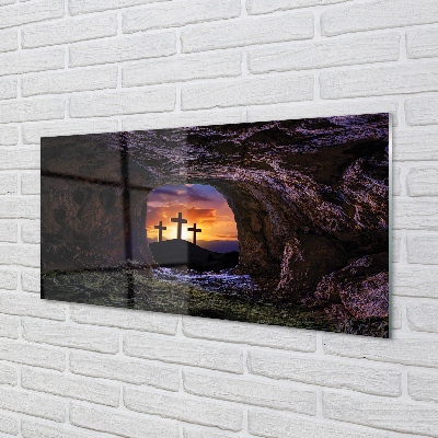 Acrylic print Sunset cross sun