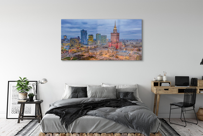 Acrylic print Warsaw panoramic sunset