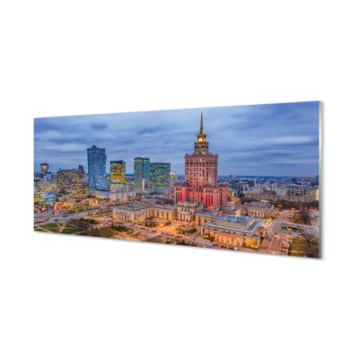 Acrylic print Warsaw panoramic sunset