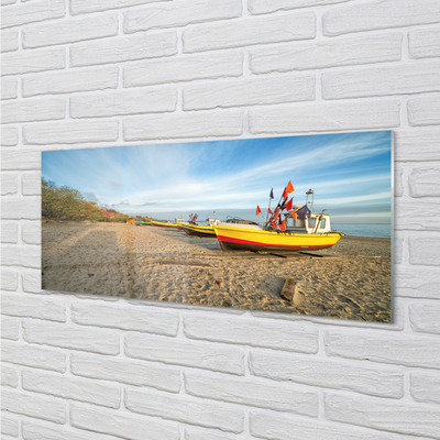 Acrylic print Boats gdansk seestrand