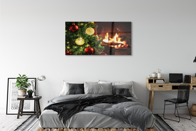 Acrylic print Branches fireplace flitter