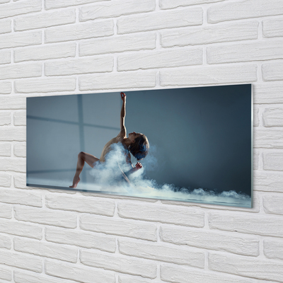 Acrylic print Woman dancing smoke