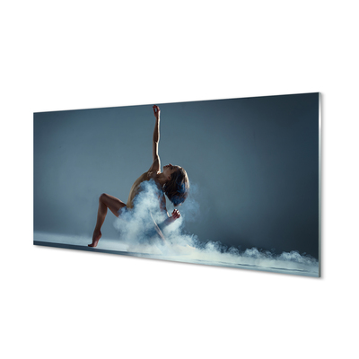 Acrylic print Woman dancing smoke