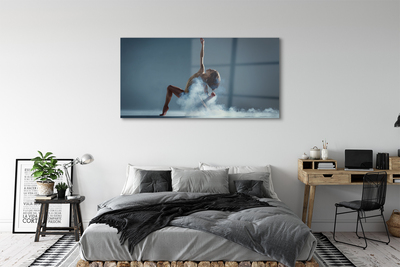 Acrylic print Woman dancing smoke