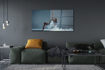 Acrylic print Woman dancing smoke