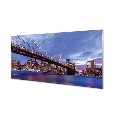 Acrylic print Most skyscrapers sunset