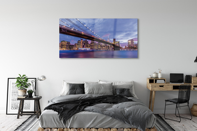 Acrylic print Most skyscrapers sunset