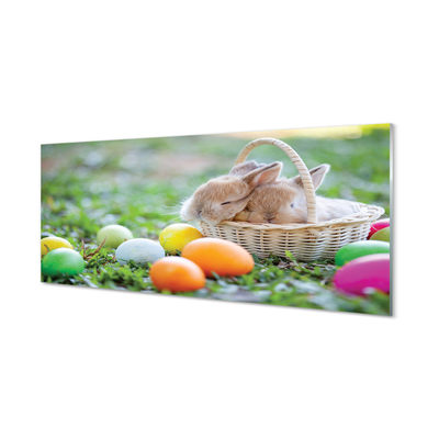 Acrylic print Eggs rabbit