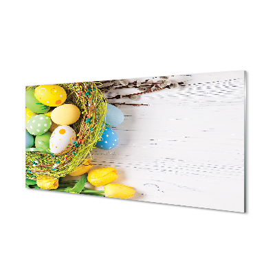 Acrylic print Based tulips eggs