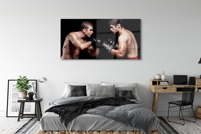 Acrylic print People fight gloves