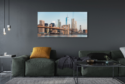 Acrylic print Panorama river bridge