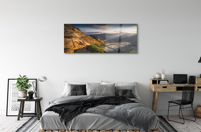 Acrylic print Mountain sunrise