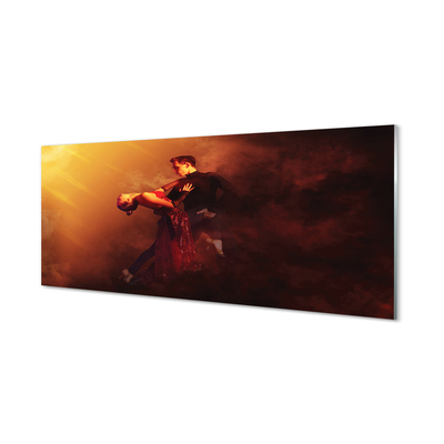 Acrylic print People dance the rain smoke