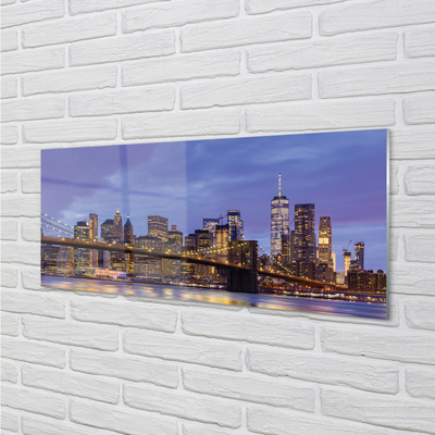 Acrylic print River bridge sunset