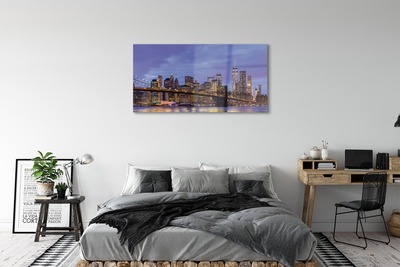Acrylic print River bridge sunset