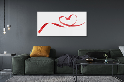 Acrylic print Heart ribbon