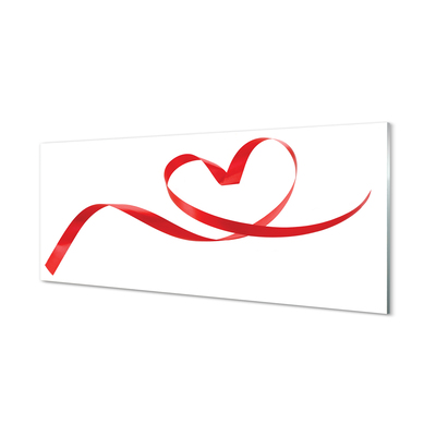 Acrylic print Heart ribbon