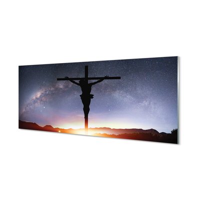 Acrylic print Jesus crucified sky