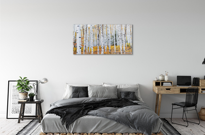 Acrylic print Autumn birch