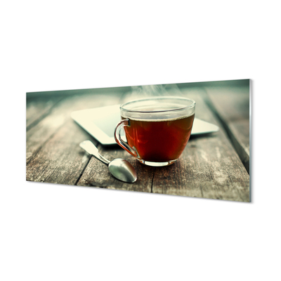 Acrylic print Heat a teaspoon of tea