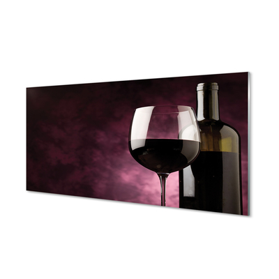 Acrylic print Bottle and a glass of fina