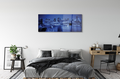 Acrylic print River skyscrapers bridge panorama