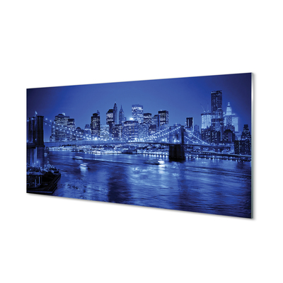 Acrylic print River skyscrapers bridge panorama