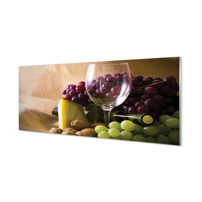 Acrylic print Empty glass grapes