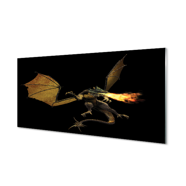 Acrylic print Fire-breathing dragon