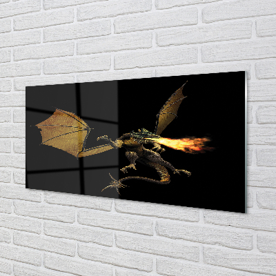 Acrylic print Fire-breathing dragon