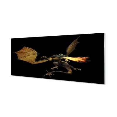 Acrylic print Fire-breathing dragon