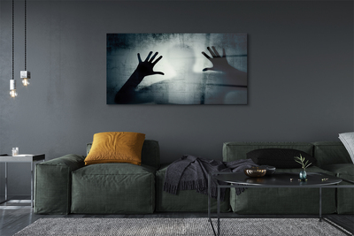 Acrylic print Shadow hands and form head