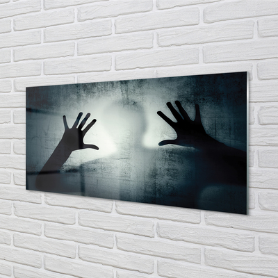 Acrylic print Shadow hands and form head