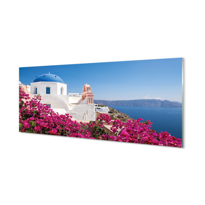 Acrylic print Marine vessels greece flowers