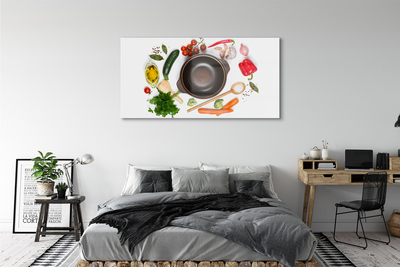 Acrylic print Spoon tomato parsley
