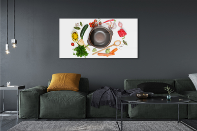 Acrylic print Spoon tomato parsley
