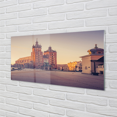 Acrylic print Rising of the sun church krakow