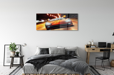 Acrylic print Lights sports car city
