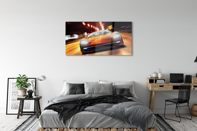 Acrylic print Lights sports car city