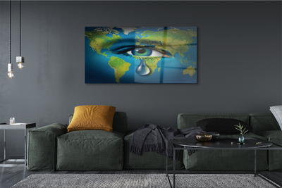 Acrylic print Map of tears from his eyes