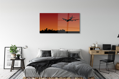 Acrylic print Airplane sky