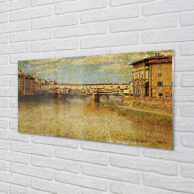 Acrylic print Building italy river bridges