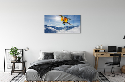 Acrylic print Man mountain board