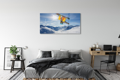 Acrylic print Man mountain board