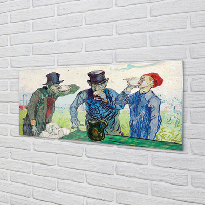 Acrylic print Men meeting art